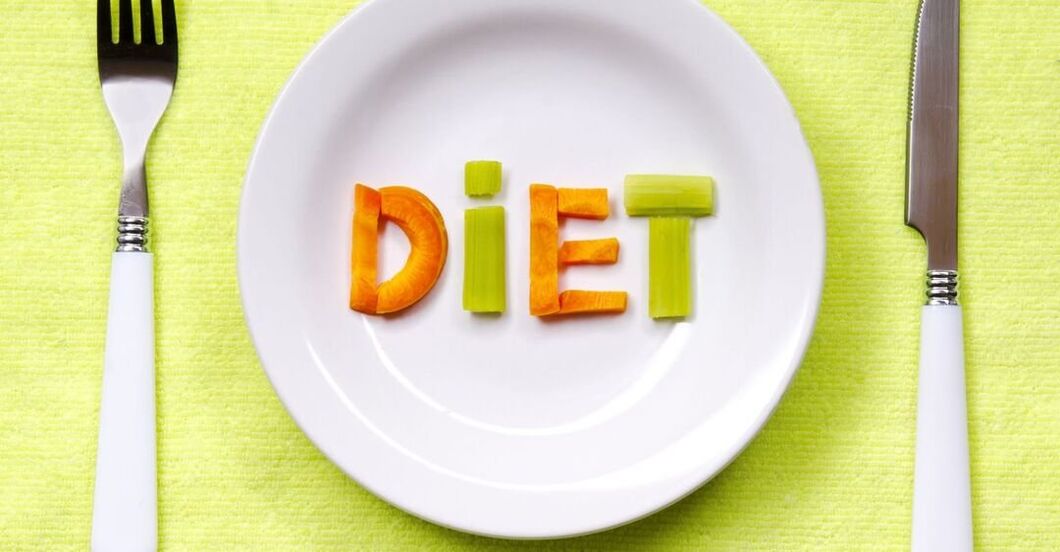 Régime dans une assiette