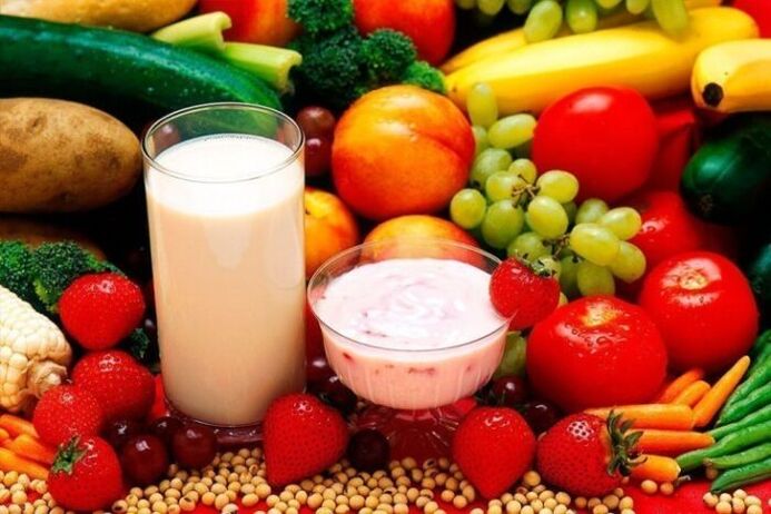 Régime de fruits et de yaourts